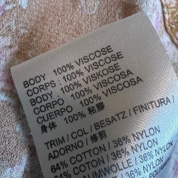 Free People Lucie Mini Dress Golden Coin Combo Floral Print Lace Size 8 Women's - Picture 15 of 15